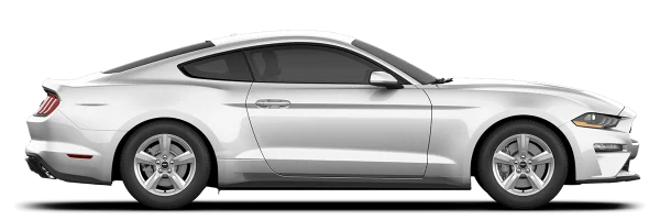 White Ford Mustang Coupe PNG Transparent Background