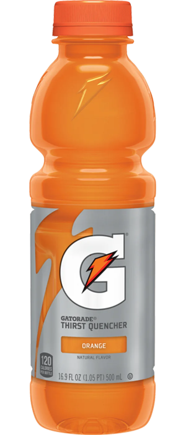 Orange Gatorade Bottle PNG Transparent Background