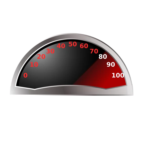 Numeric Dial Gauge PNG Transparent Background