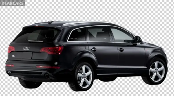 Black Audi Q7 SUV PNG Transparent Background
