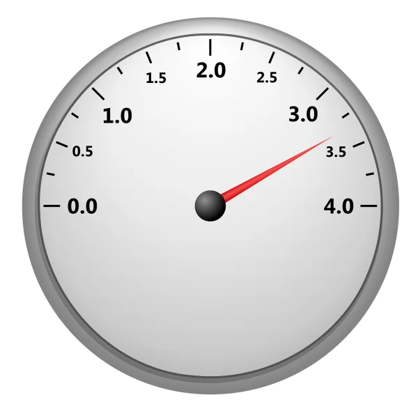 Analog Gauge Meter PNG Transparent Background