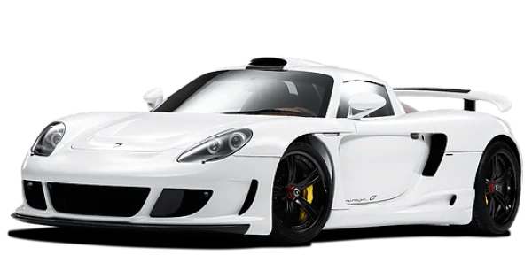 White Luxury Sports Car PNG Transparent