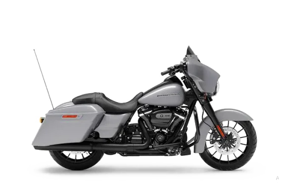 Gray Touring Motorcycle PNG Transparent Background