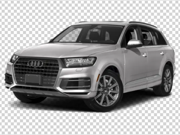 Silver Audi Q7 SUV PNG Transparent
