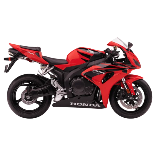Red Honda CBR Motorcycle PNG Transparent Background