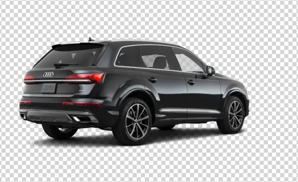 Black Audi Q7 SUV PNG Transparent Background