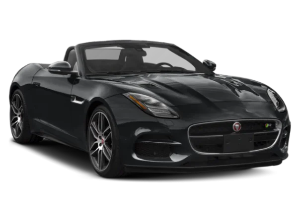 Black Jaguar F-Type Convertible PNG Transparent Background