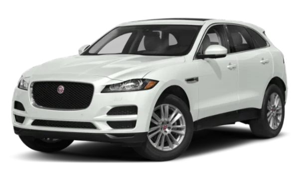 White Jaguar F-Pace SUV PNG Transparent Background