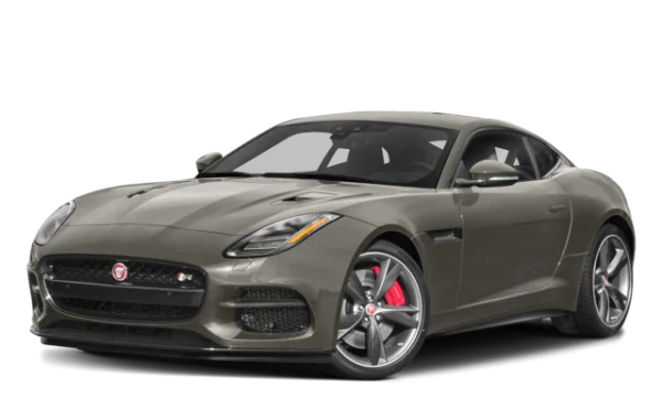 Grey Jaguar F-Type Coupe PNG Transparent Background