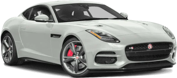 White Jaguar F-Type Car PNG Transparent Background