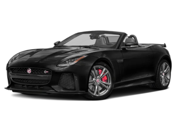 Black Jaguar F-Type R Convertible PNG Transparent Background