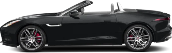 Black Jaguar F-Type Convertible PNG Transparent Background