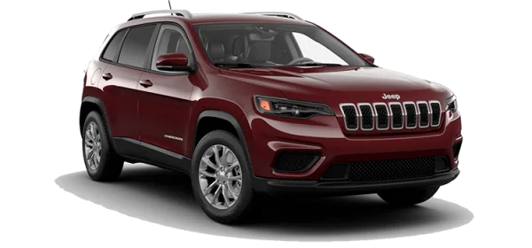 Red Jeep Cherokee SUV PNG Transparent Background