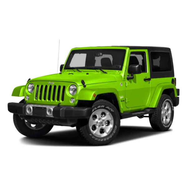 Lime Green Jeep Wrangler PNG Transparent Background