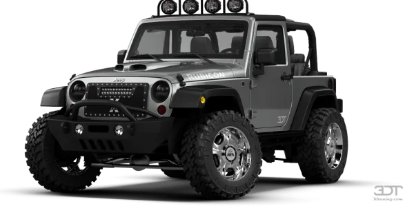 Silver Jeep Wrangler Rubicon Off-Road PNG Transparent