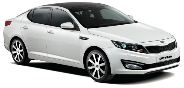 White Kia Optima Car PNG Transparent Background
