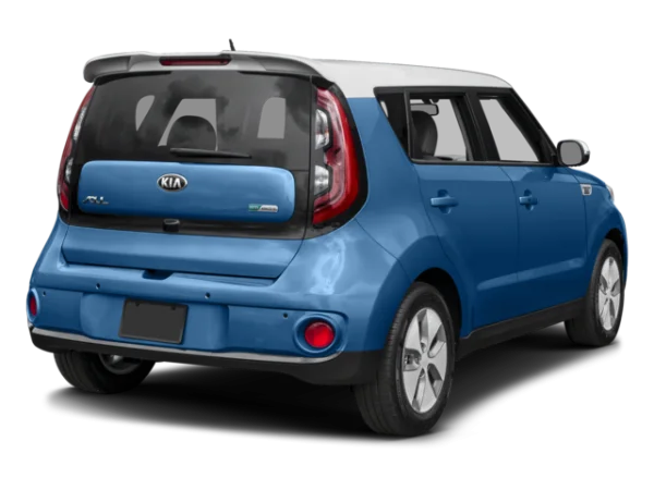 Blue Kia Soul EV Transparent Background