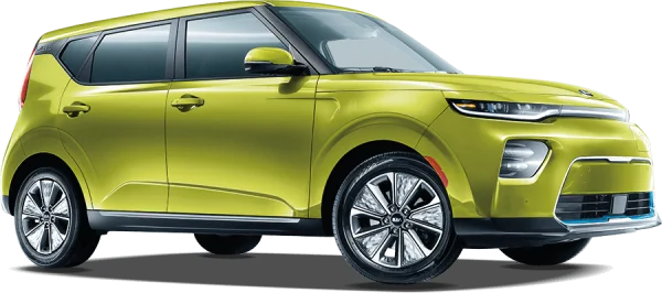 Lime Green Kia Soul Car PNG Transparent Background