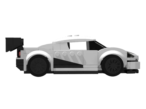 White LEGO Sports Car PNG Transparent Background