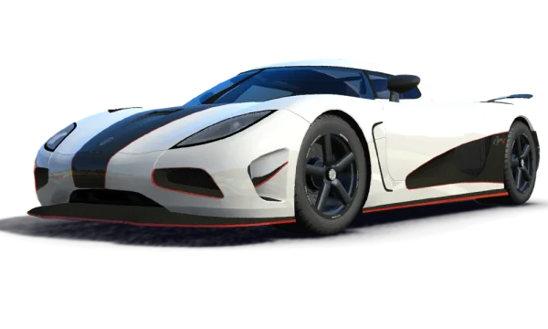 White Koenigsegg Agera R Hypercar PNG Transparent Background