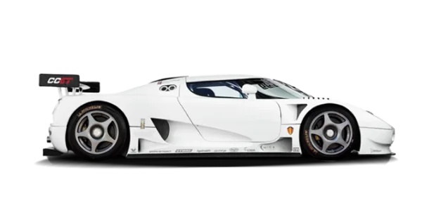 White Koenigsegg CCGT Race Car Transparent PNG