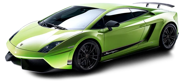 Green Lamborghini Sports Car PNG Transparent Background