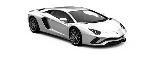 White Lamborghini Sports Car PNG Transparent Background