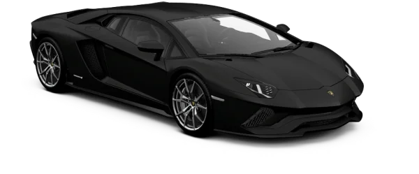 Black Lamborghini Sports Car PNG Transparent Background