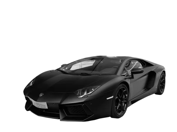 Matte Black Lamborghini Aventador PNG Transparent