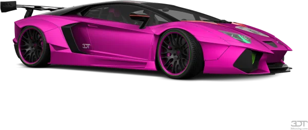 Fuchsia Lamborghini Aventador Sports Car PNG