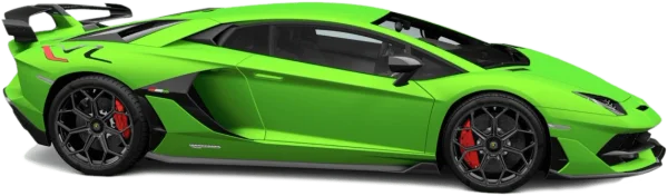 Bright Green Lamborghini Supercar PNG Transparent Background