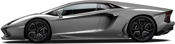 Grey Lamborghini Aventador PNG Transparent Background