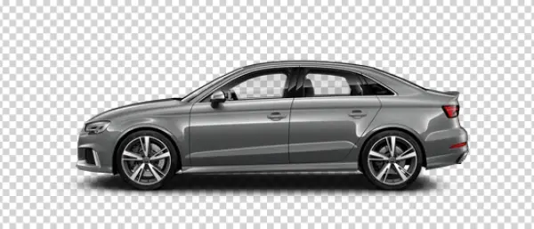 Gray Audi Sedan Car PNG Transparent Background