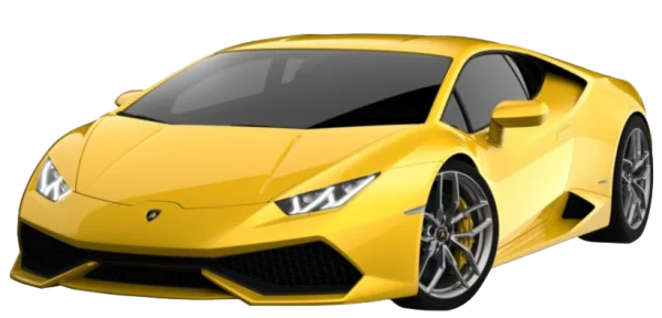 Yellow Lamborghini Sports Car PNG Transparent Background