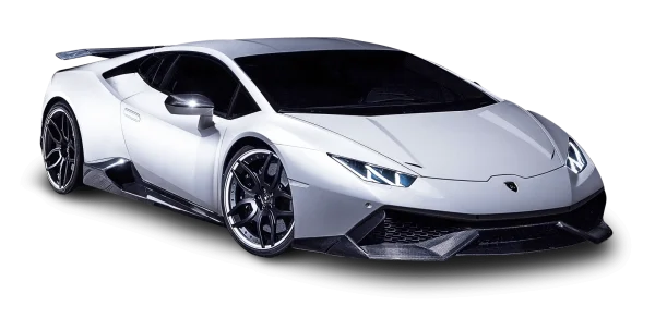 White Lamborghini Huracan PNG Transparent Background