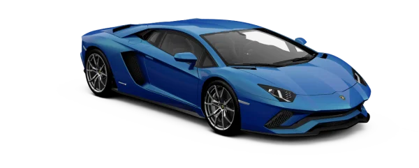 Blue Lamborghini Aventador PNG Transparent Background