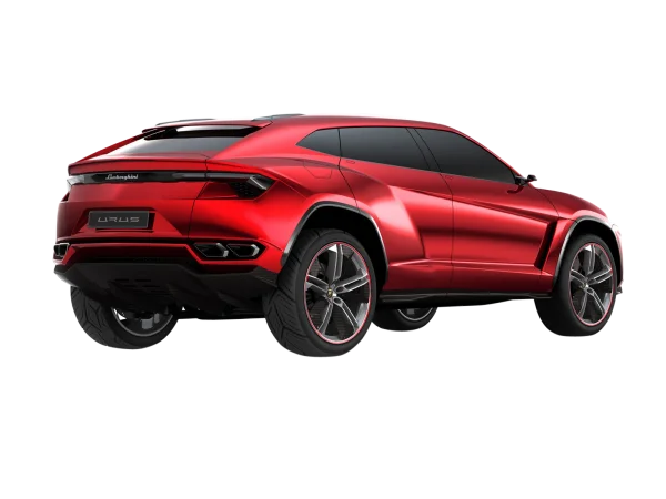 Red Lamborghini Urus SUV PNG Transparent Background
