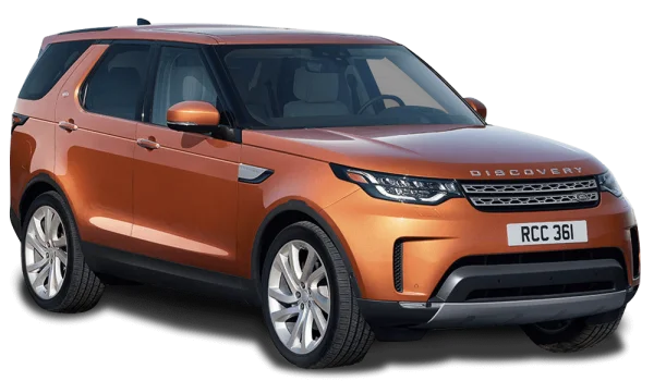 Orange Land Rover Discovery SUV PNG Transparent Background