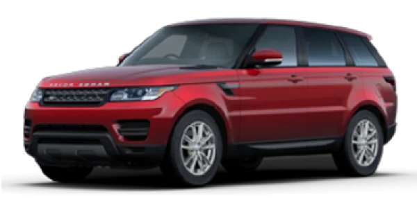 Red Range Rover Sport SUV PNG Transparent Background