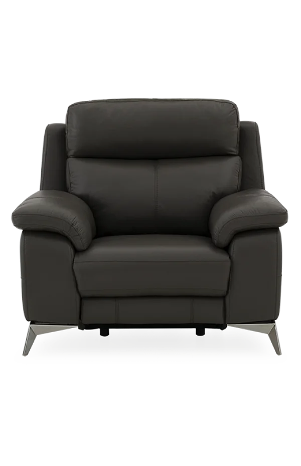 Dark Brown Leather Armchair PNG Transparent Background