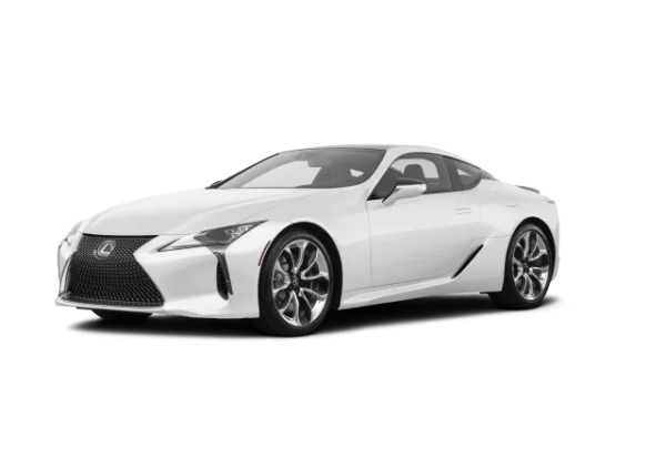 White Lexus LC 500 Sports Car PNG Transparent Background