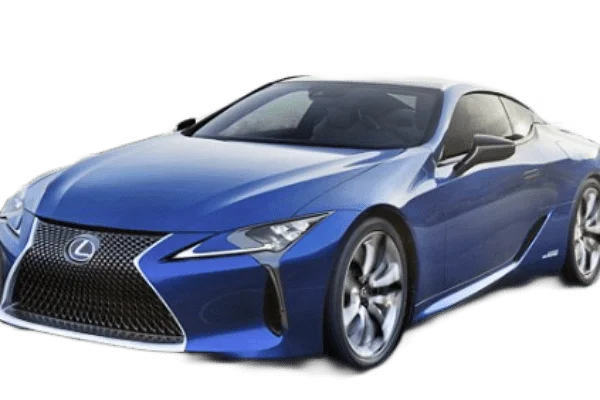 Blue Lexus LC 500 Sports Car PNG Transparent Background
