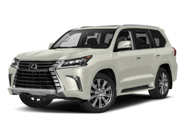 White Lexus LX 570 SUV PNG Transparent