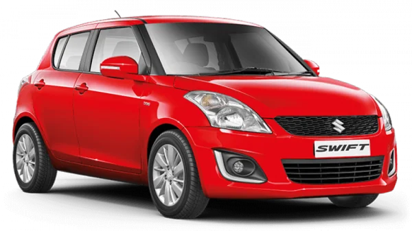 Red Suzuki Swift Car PNG Transparent Background