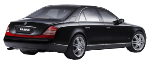 Black Brabus Maybach Luxury Car PNG Transparent Background