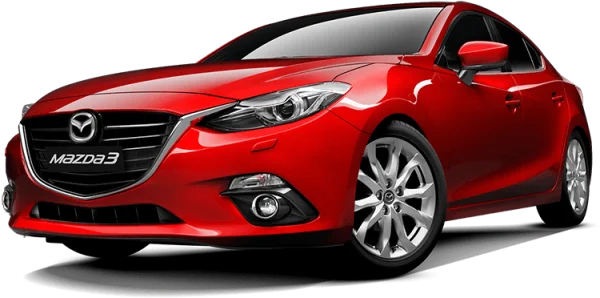 Red Mazda 3 Car PNG Transparent Background