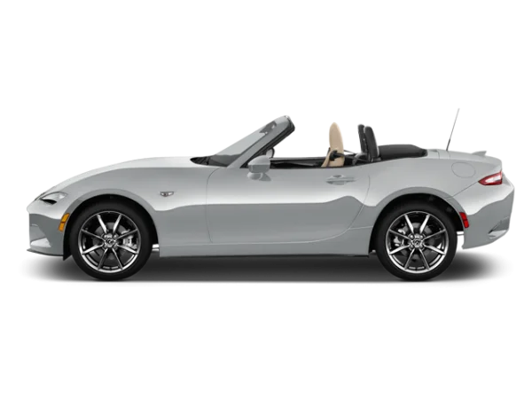 Silver Mazda Miata MX-5 Convertible PNG Transparent Background
