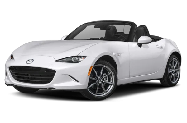 White Mazda Miata Convertible PNG Transparent Background