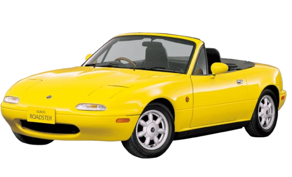 Yellow Eunos Roadster MX-5 NA PNG Transparent Background