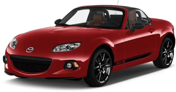 Red Mazda MX-5 Miata Sports Car PNG Transparent Background